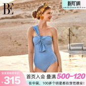 BE范德安联名ANNA系列女士连体泳衣甜美显瘦单肩抹胸纯欲温泉度假