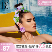 BE范德安联名女士发带飘带双面印花时尚 百搭发饰颈饰包饰温泉度假