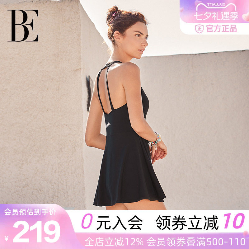 BE范德安ANNA小黑裙泳衣