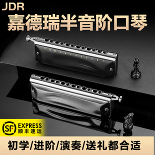 JDR嘉德瑞半音阶口琴12孔C调GM0648新手成人初学入门练习演奏款