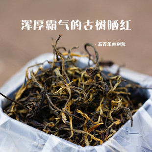论系古树滇红茶 2022年秋布朗山班章区500年纯古树晒红茶 散茶装