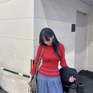 5I03 W25200 不退换全韩LUCKYCHOUETTE韩代25秋毛针织衫 LFWA