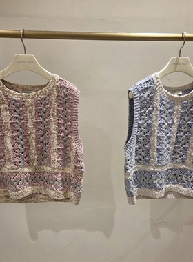 不退换COTA韩代THURSDAYISLAND 2026春针织马夹 T262MVT132W 6B14