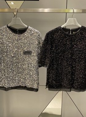 不退换全韩百货LUCKYCHOUETTE韩代25秋休闲T恤LFSA-W25800 5J01