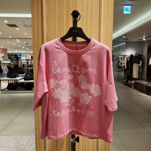 COTA韩国代购 BENETTON 2026春 时尚T恤 BATSF4-611 6A28