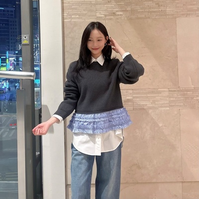 【小恩推荐】不退换COTA韩LUCKYCHOUETTE针织衫 LFWA-S26110 5L31