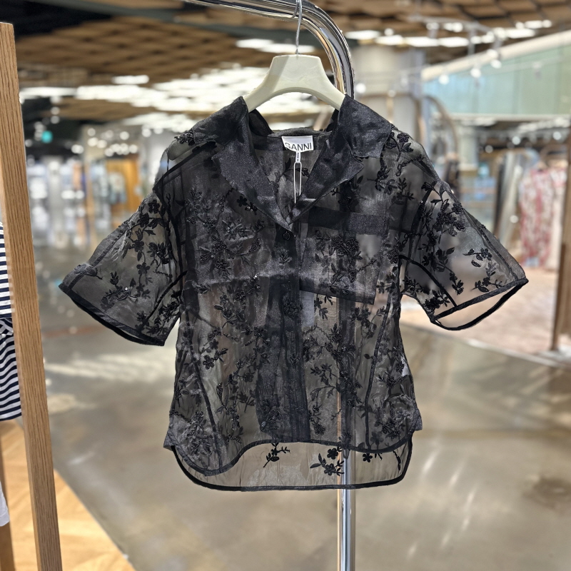 不退换全韩百货GANNI韩国代购25夏休闲衬衫 QN5665R01 5G16