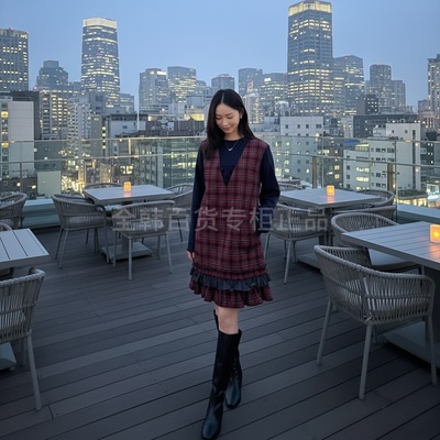 【小恩推荐】不退换全韩LUCKYCHOUETTE秋连衣裙 LFDA-W25410 5K05