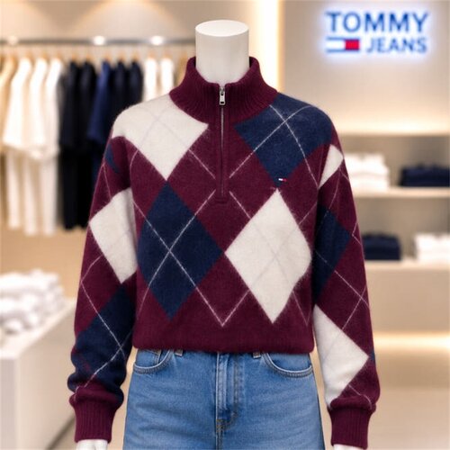 不退换COTA韩国代购TOMMYJEANS26秋女针织衫 T32G7KTO35TWT1 6I28
