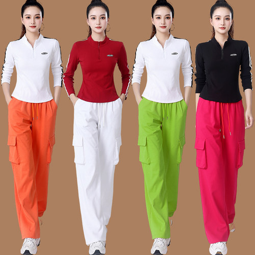 湘慧春秋新款棉质健身长袖运动服