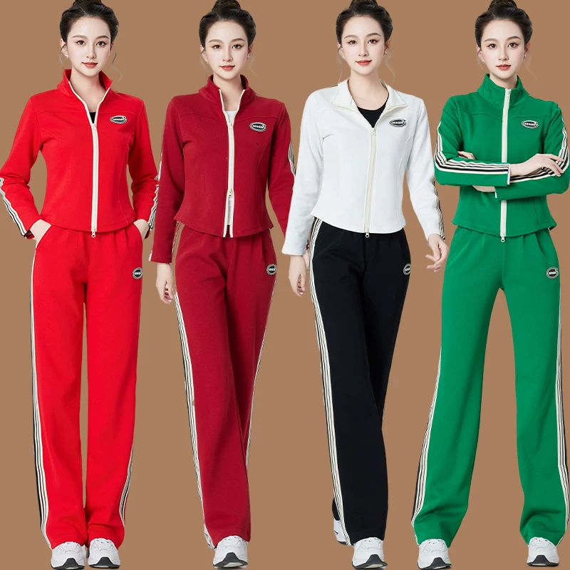 Dancing set for gym, cardigan with zipper