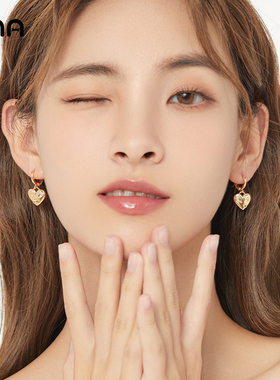 ONA心形耳环女法式复古气质高级感耳扣2025年夏季新款潮耳饰