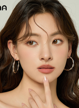 ona简约大气圈圈麻花耳环女气质高级感冷淡风耳坠2025新款耳饰品