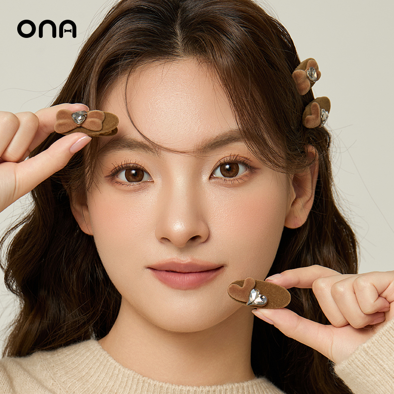 ona爱心蝴蝶结发夹女抓夹刘海夹