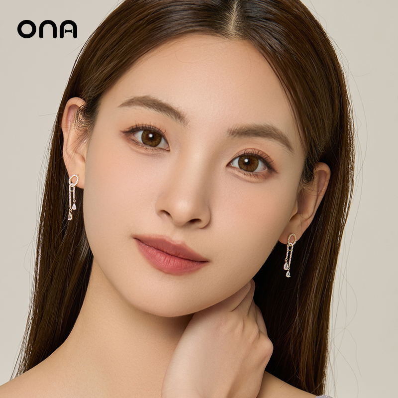 ona简约几何流苏耳环女