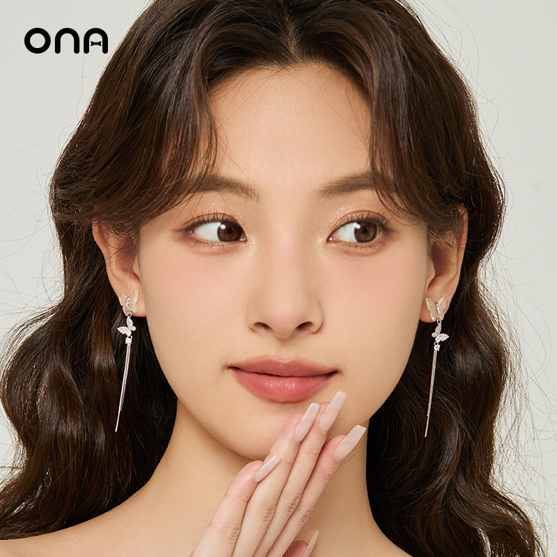 ona蝴蝶流苏小众设计耳环女