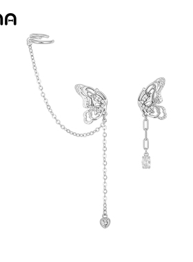 ona蝴蝶耳环耳扣一体设计小众轻奢高级感耳坠今年新款独特的耳饰