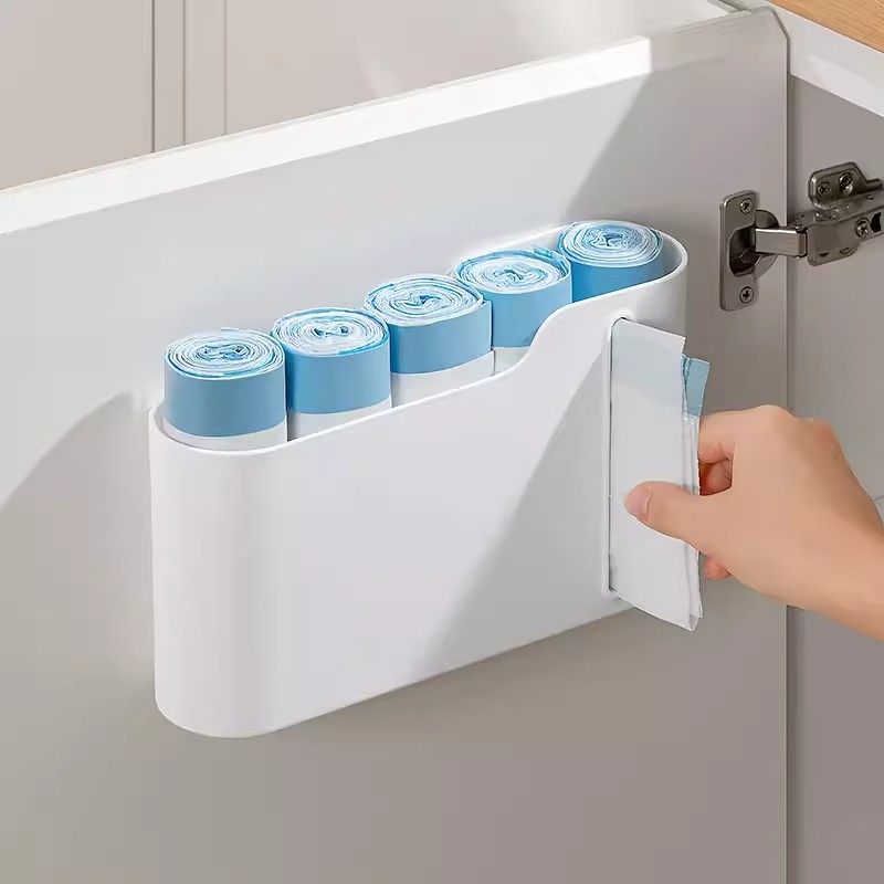 垃圾袋收纳神器厨房壁挂式免打孔大容量塑料袋抽取盒垃圾袋收纳架,收纳整理,垃圾袋收纳盒/袋,淘宝优惠券,粉丝福利购,淘宝优惠卷