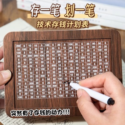 2025新款木质数字存钱罐生日礼物