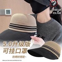大帽檐鴨舌漁夫帽子遮陽帽女防曬夏季鏤空透氣騎車太陽帽