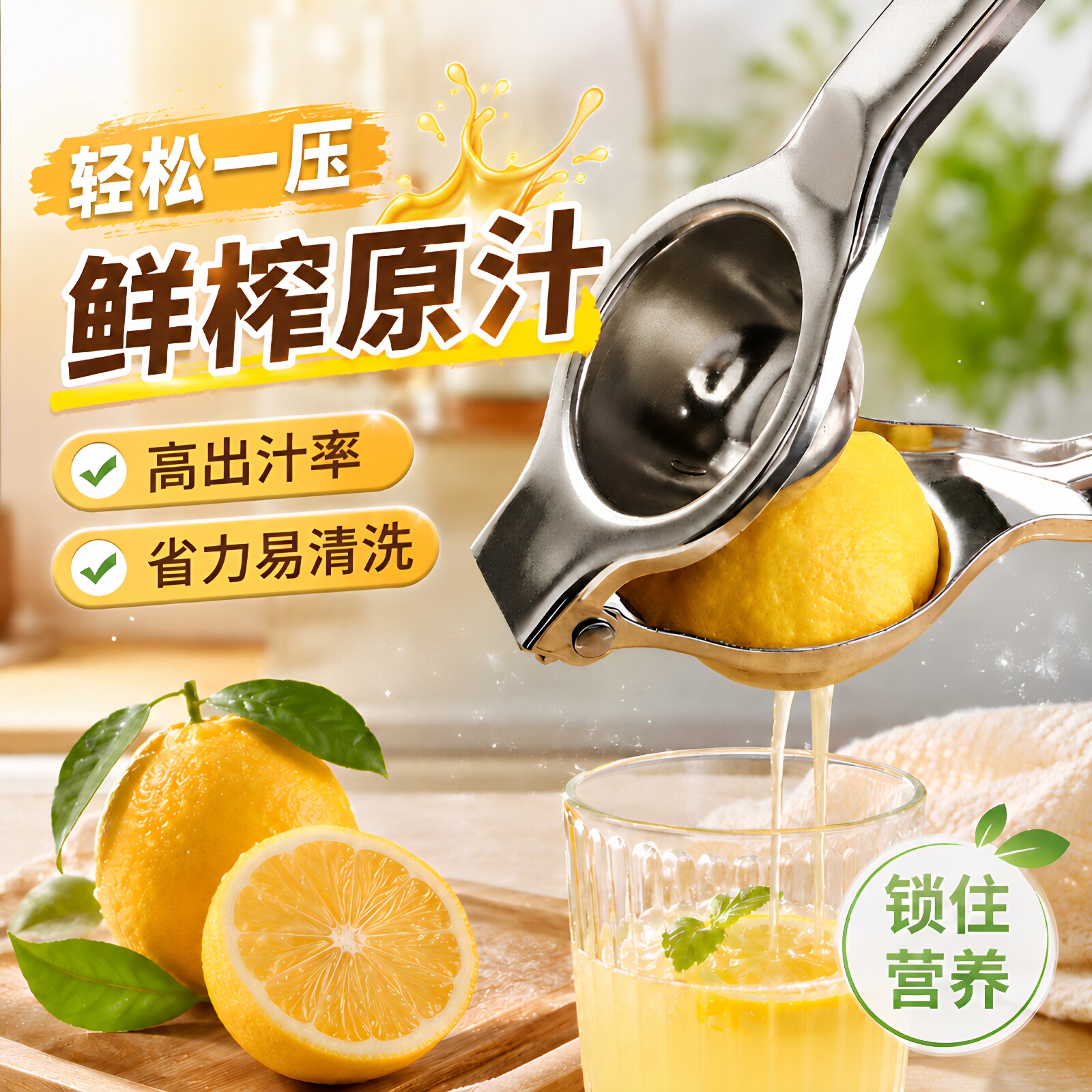 【手工现榨更健康！】柠檬榨汁器图片