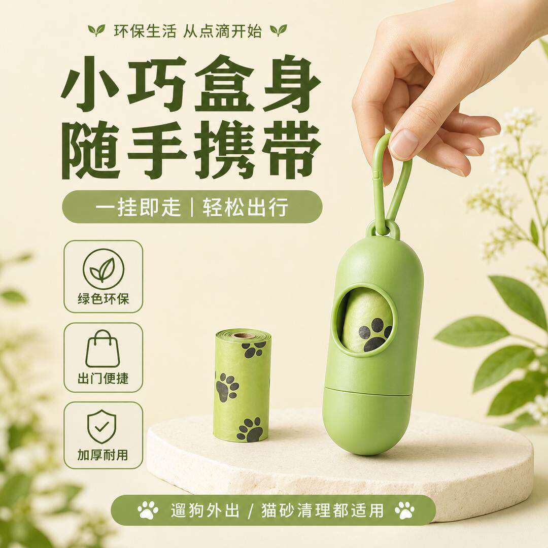 可降解宠物拾便袋狗狗加厚一次性猫砂袋遛狗神器铲屎袋捡屎袋