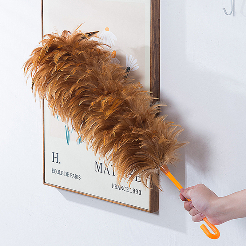 手工制作真鸡毛掸子除灰扫灰神器