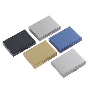 金属防盗刷卡包证件收纳包男款女款超薄不锈钢防消磁卡盒银行卡套