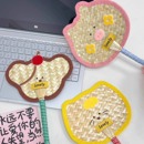 随身扇子手摇扇拍照道具2025新款 可爱手工编织小蒲扇女夏天便携式