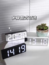 Часы 镜面闹钟2024新款电子数字时钟