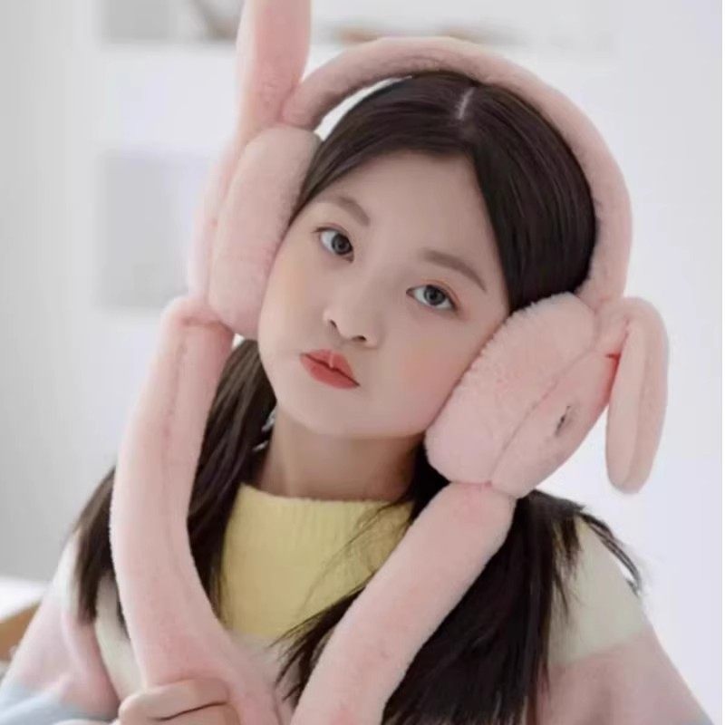 儿童可爱兔子耳包耳朵会动耳罩女孩护耳防寒毛绒耳套冬季保暖耳暖,居家日用,防护耳罩,淘宝优惠券,粉丝福利购,淘宝优惠卷