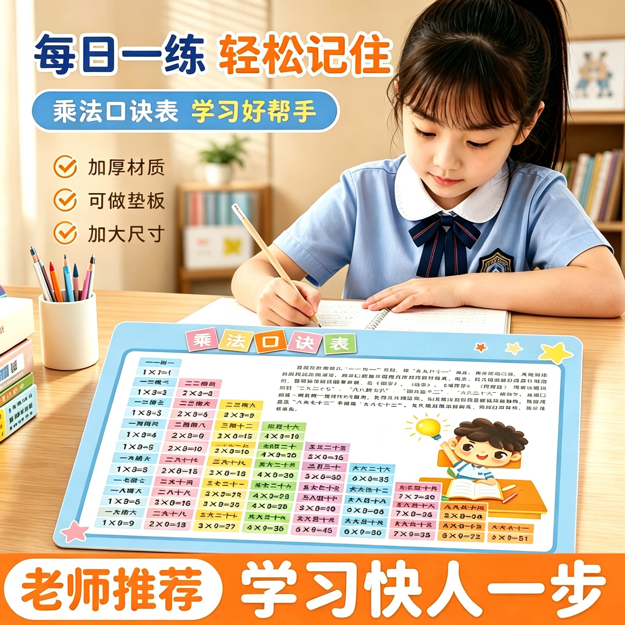 加减乘除秘诀】乘除口诀表小学生