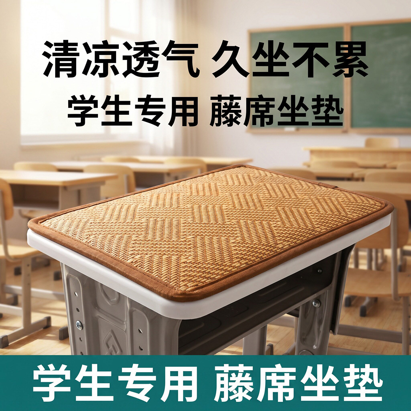 【夏天学生必备】透气凳子凉席垫图片