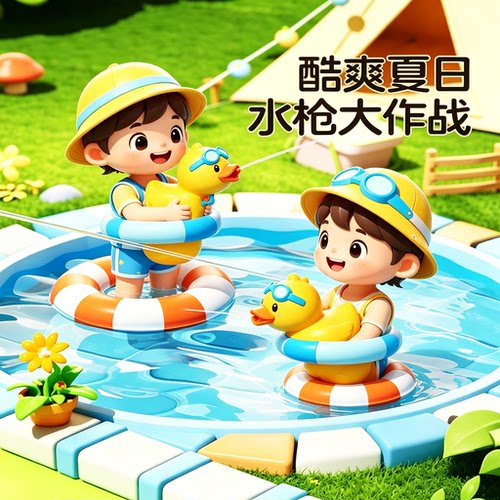 夏日大作战！儿童水枪玩具