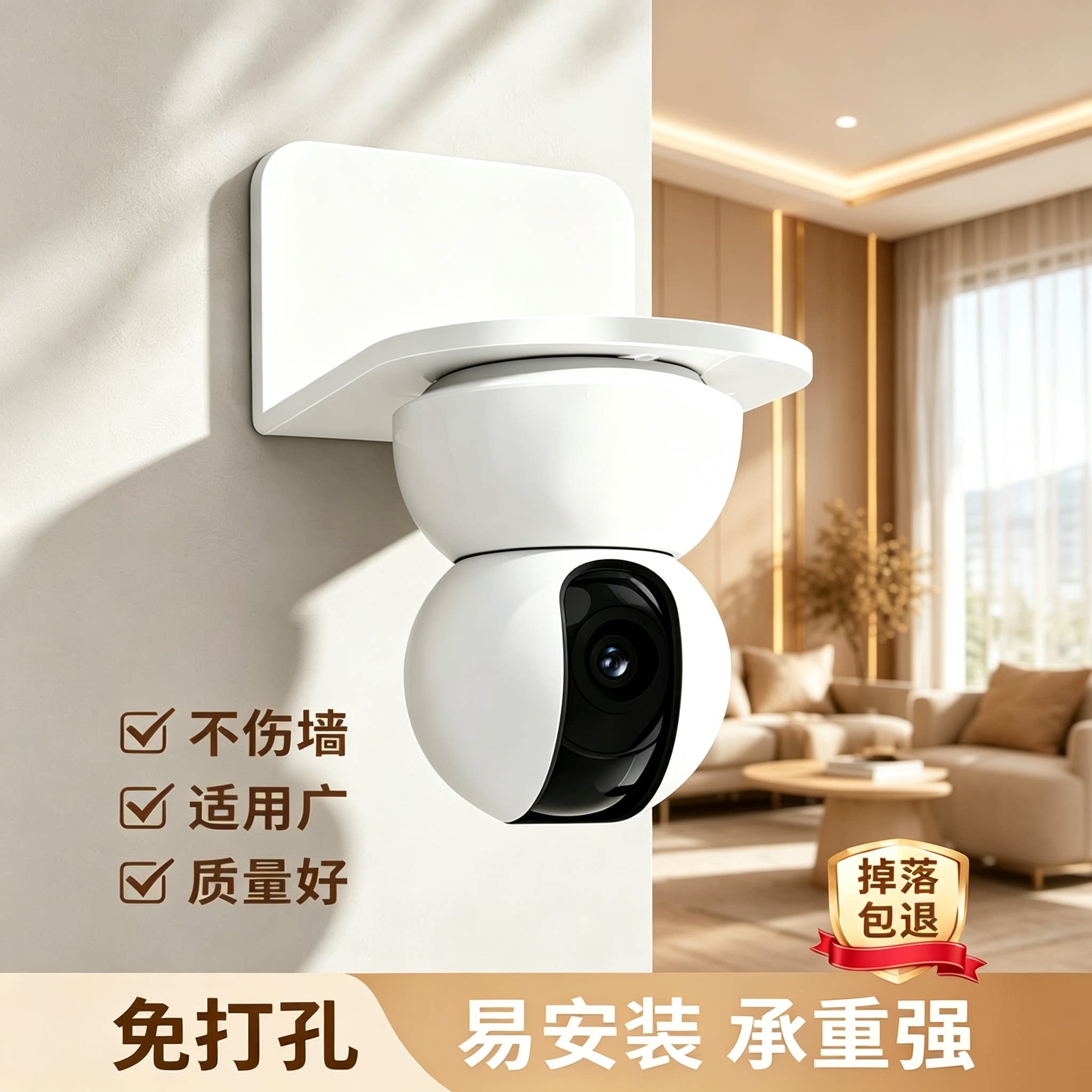 摄像头碳钢支架免打孔路由器收纳图片