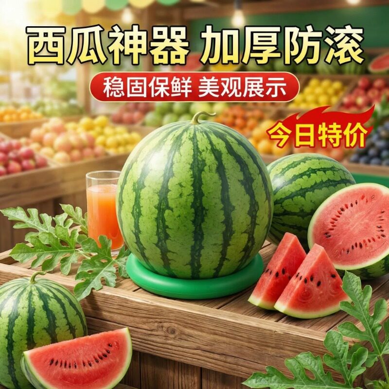 西瓜固定圈放榴莲西瓜圈水果店防滑垫塑料圈摆放垫圈底座托圈篮球