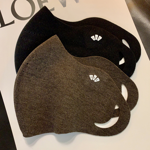 2025新款 秋冬高颜值双面德绒保暖口罩女透气防风防寒3D立体显脸小