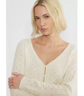 【OAK DESGIN】春夏纯欲甜美针织短款镂花显瘦显白女开衫