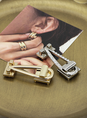 新款中式外套对扣金属纽扣男女士皮衣棉服外套半身裙带钻装饰锁扣