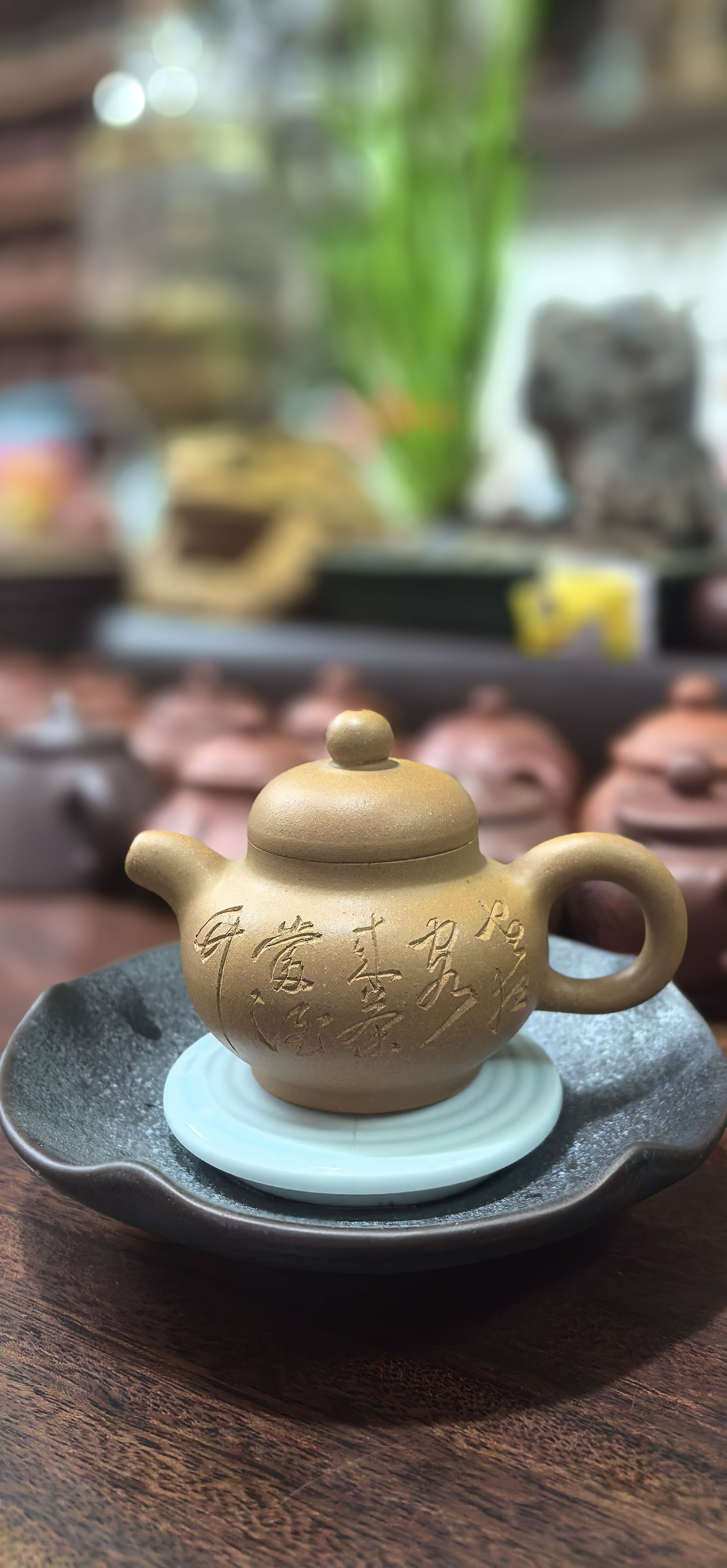 金谷紫砂壶 陈顺培紫砂壶 合家欢 段泥 文革紫泥 130cc 全手工