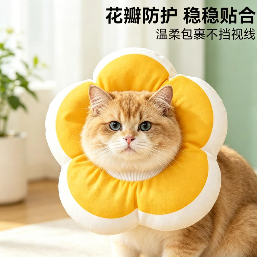 宠物伊丽莎白圈猫咪项圈围脖防舔狗狗脖圈伊利沙白圈绝育头套软圈