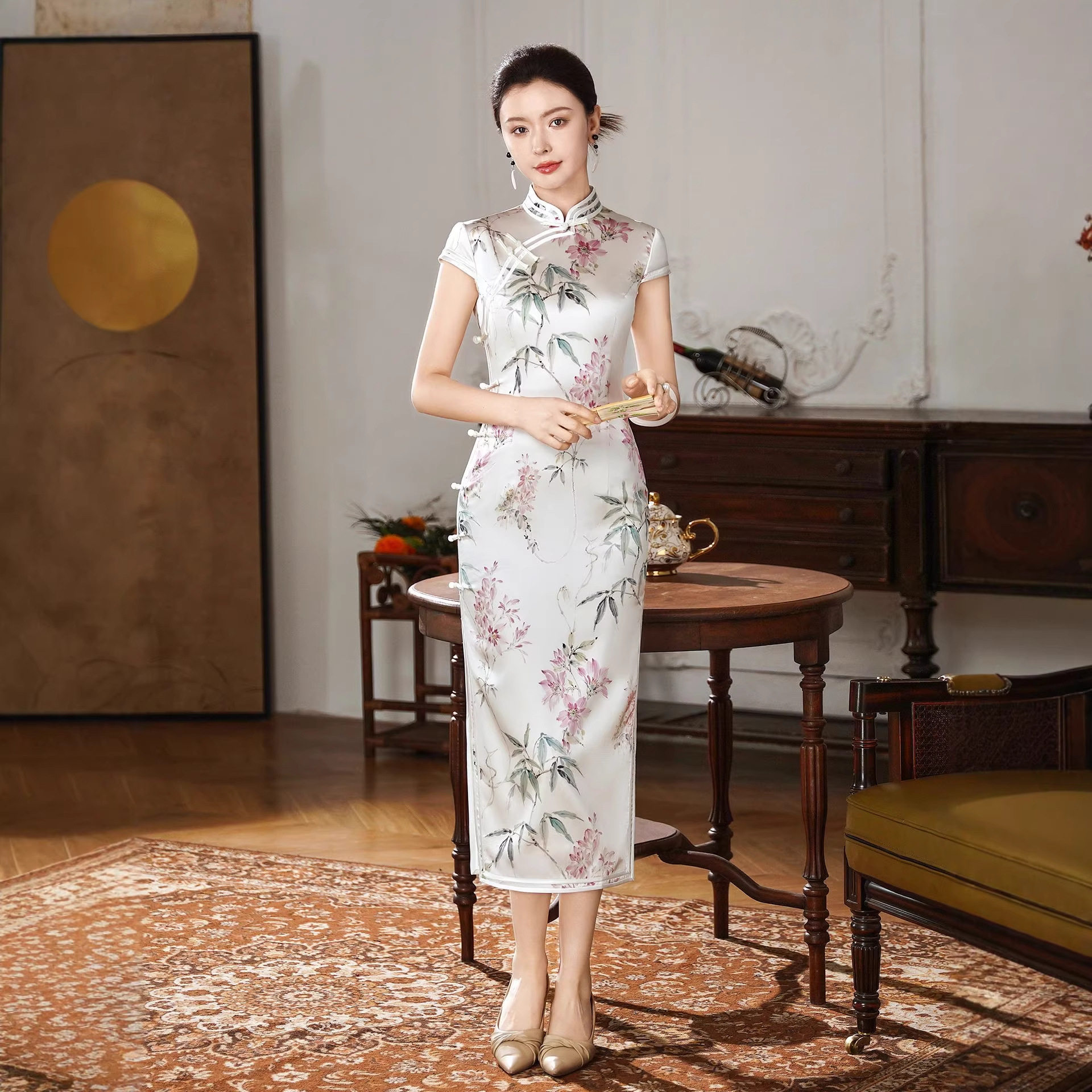 夏季改良桑蚕丝连衣裙日常新中式短款真丝旗袍批发2026新款小个子