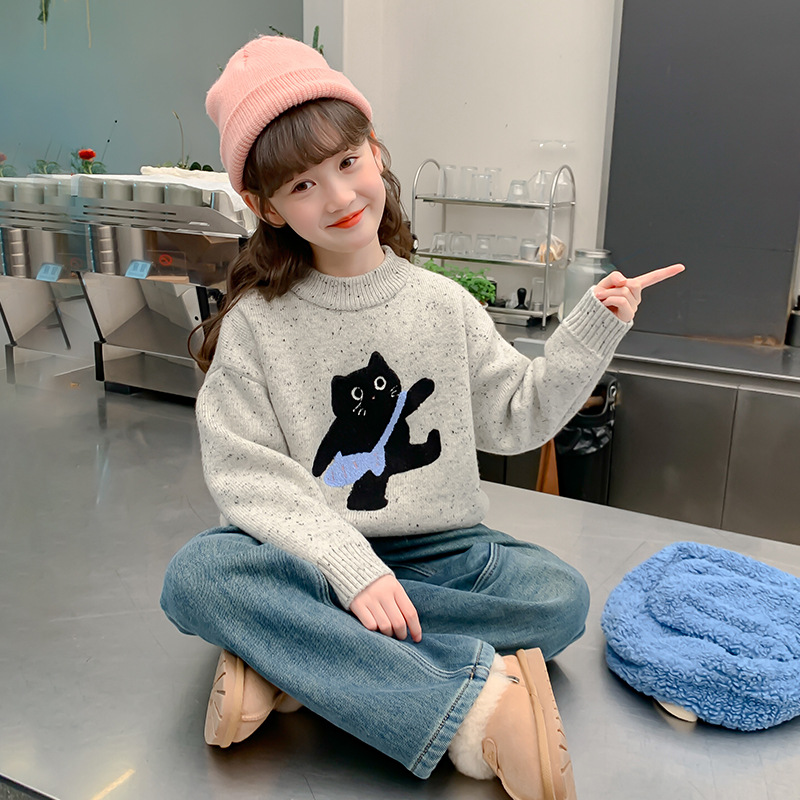 女童冬装毛衣加绒加厚洋气小童