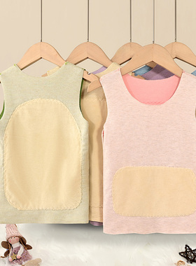 儿童保暖贴片背心无痕随心裁男女宝宝护肚贴身打底马甲绒秋冬坎肩