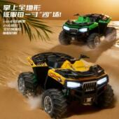 64迷你合金越野大脚车沙滩摩托车仿真模型男儿童玩具遥控车灯光
