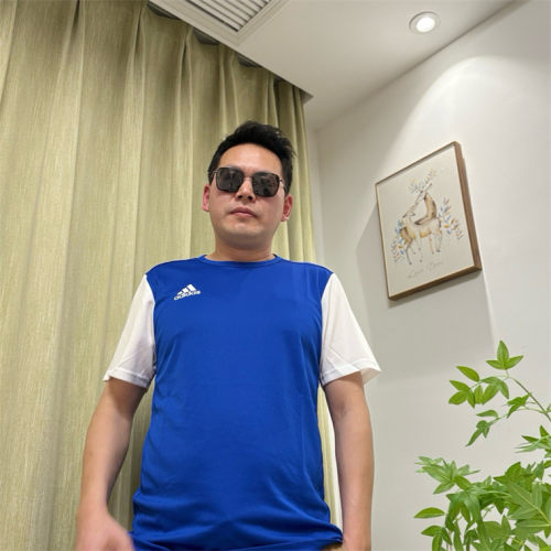 男子运动速干短袖足球服T恤