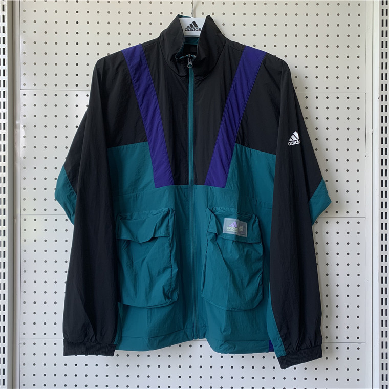 Adidas/阿迪达斯 男子轻薄梭织立领休闲运动夹克外套 HE9930