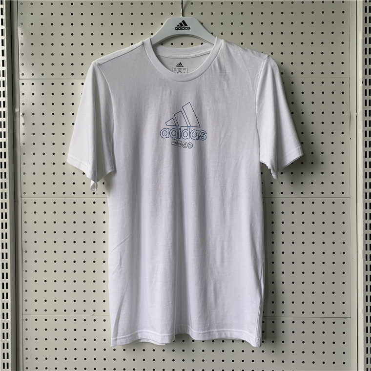 Adidas 阿迪达斯运动短袖男子休闲运动圆领透气T恤IB9423