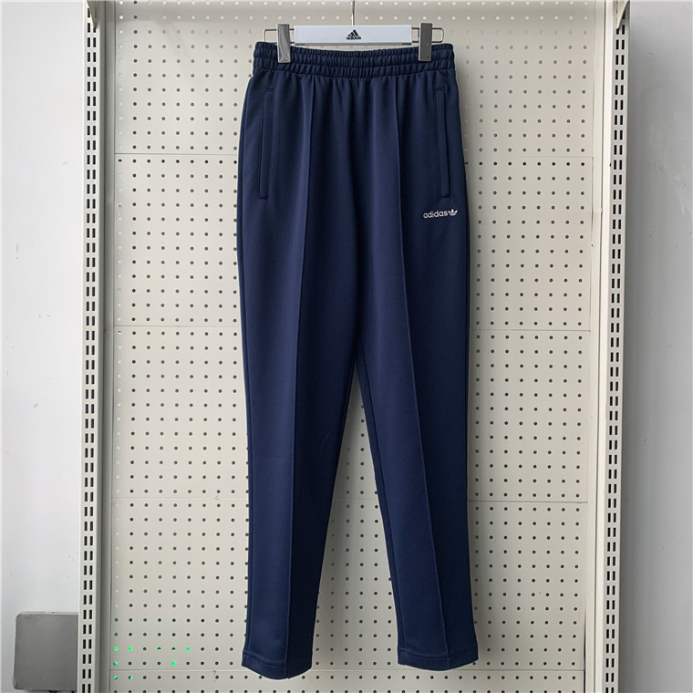 Adidas/三叶草男子直筒休闲刺绣拉链运动休闲舒适针织长裤IW3232