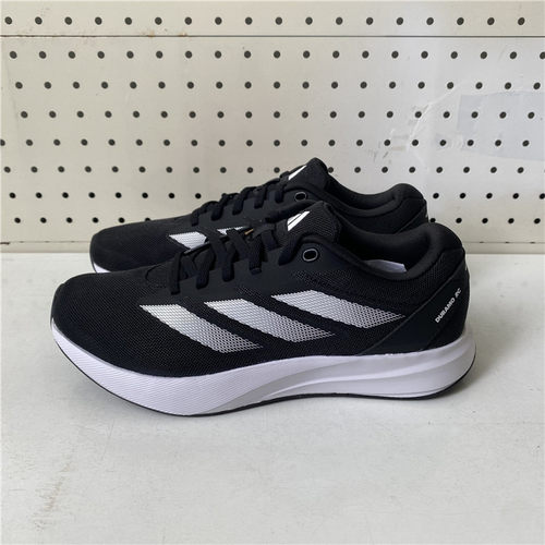 阿迪达斯DURAMO RC男子低帮轻薄织物透气减震三条纹跑步鞋 ID2704